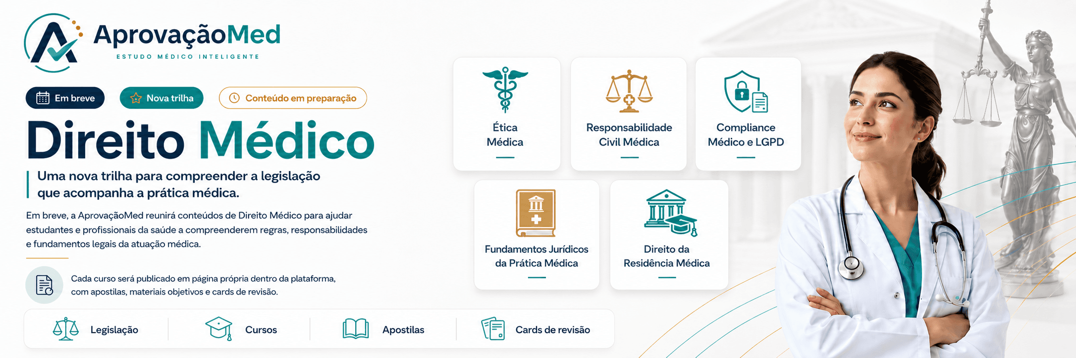 AprovaçãoMed — cursos de Direito Médico e legislação vigente.